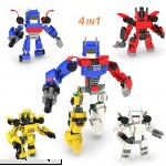 4-in-1 Robot Building Blocks Toys for Boys 504 PCs Creative Building Bricks Set for Kids Goodie Bags Fillers Carnival Prizes Treasure Box Prizes for Classroom Easter Egg Stuffers  B07HKFM5BY